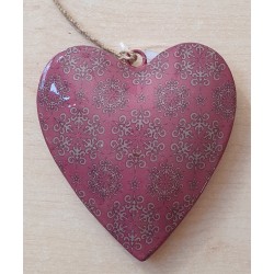 Metall Herz mauve