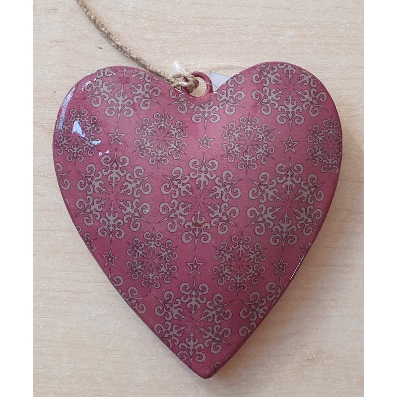 Metall Herz mauve