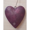 Metall Herz weinrot