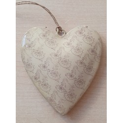 Metall Herz creme