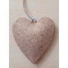 Metall Herz beige