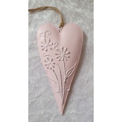 Metall Herz rosa