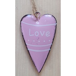 Metall Herz rosa