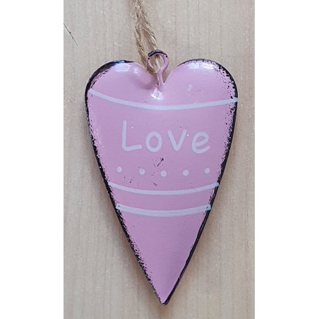 Metall Herz rosa
