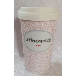 Porzellan Becher to go Lieblingsmensch