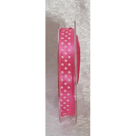 Dekoband gepunktet neon pink