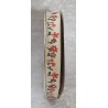 Dekoband Blumen beige