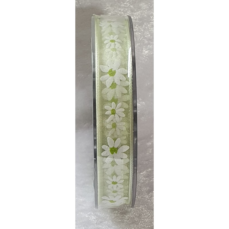 Dekoband Blumen grün