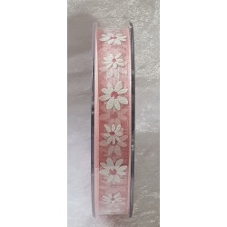 Dekoband Blumen rosa