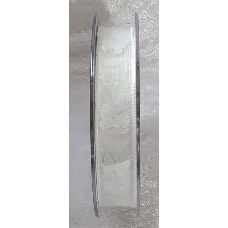 Dekoband Schmetterlinge weiss