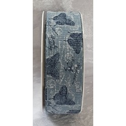 Dekoband Schmetterlinge jeansblau