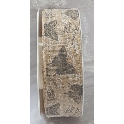 Dekoband Schmetterlinge braun