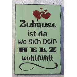 Schild Zuhause....