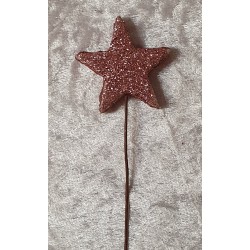 Glitzerstern rosa am Spiess