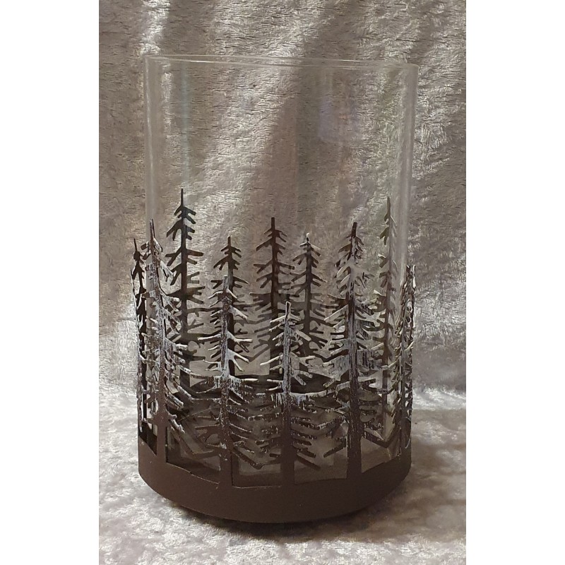 Teelicht Glas Wald/Hirsch