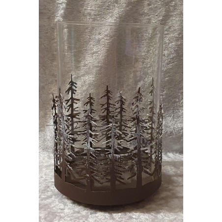 Teelicht Glas Wald/Hirsch