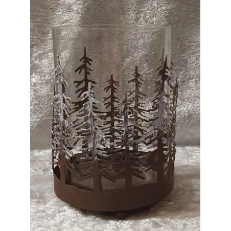 Teelicht Glas Wald/Hirsch