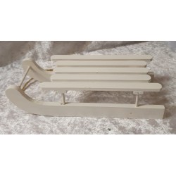 Holz Schlitten weiss