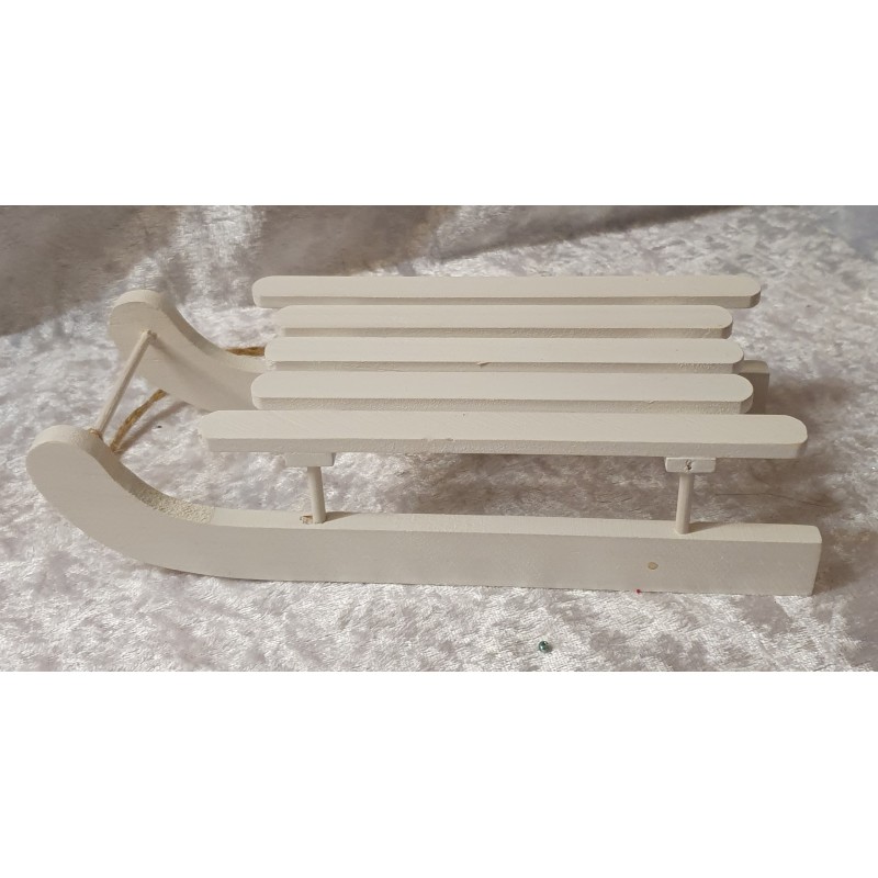 Holz Schlitten weiss
