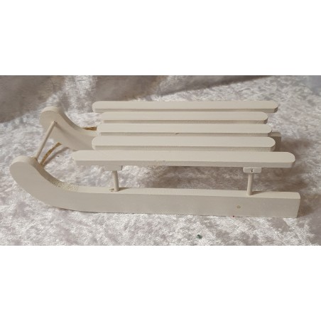 Holz Schlitten weiss