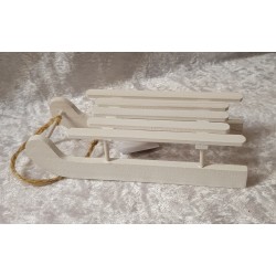Holz Schlitten weiss