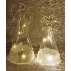 Glas Engel mit Led
