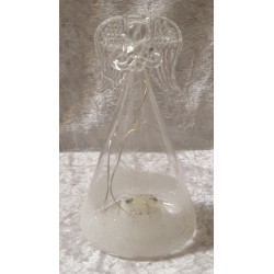 Glas Engel mit Led