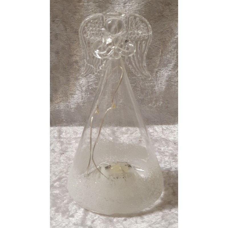 Glas Engel mit Led