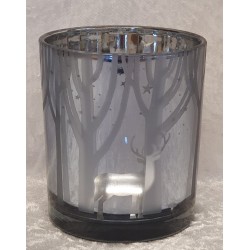 Teelicht Glas mit Hirsch