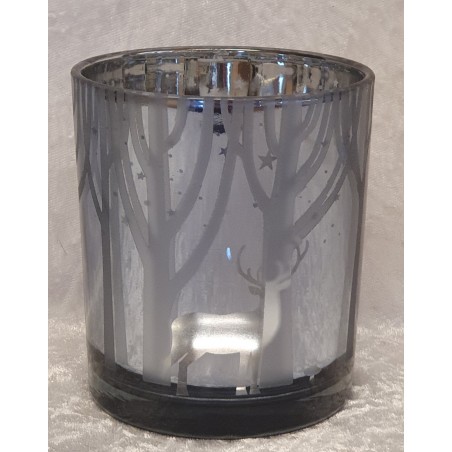 Teelicht Glas mit Hirsch