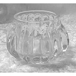Teelicht Glas weiss