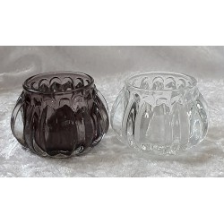 Teelicht Glas weiss