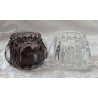 Teelicht Glas weiss