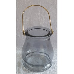 Glas Laterne grau