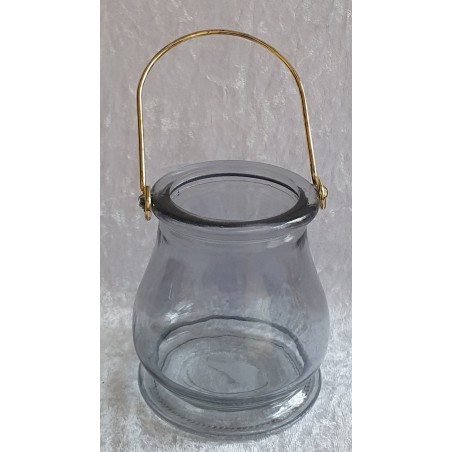 Glas Laterne grau