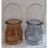 Glas Laterne grau