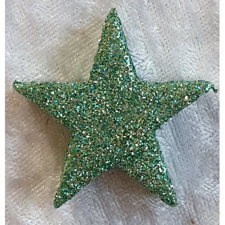 Glitter Stern Seegrün