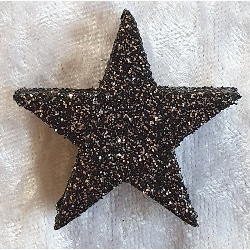 Glitter Stern Schwarz