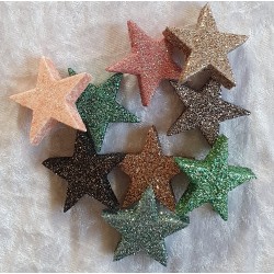 Glitter Stern Braun