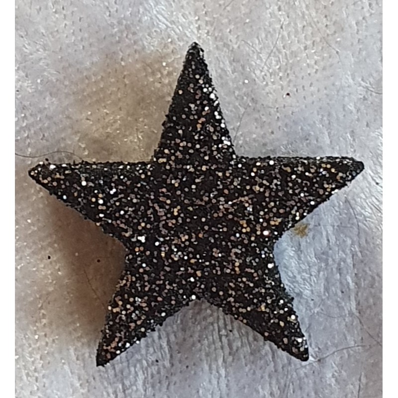 Glitter Stern Schwarz