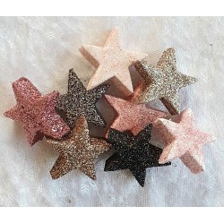 Glitter Stern Hellrosa