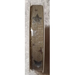 Deko Band Sterne nature/silber