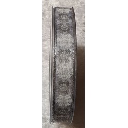 Deko Band Schneeflocken silber