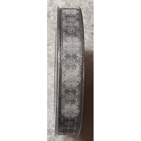 Deko Band Schneeflocken silber