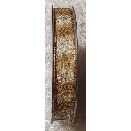 Deko Band Schneeflocken gold