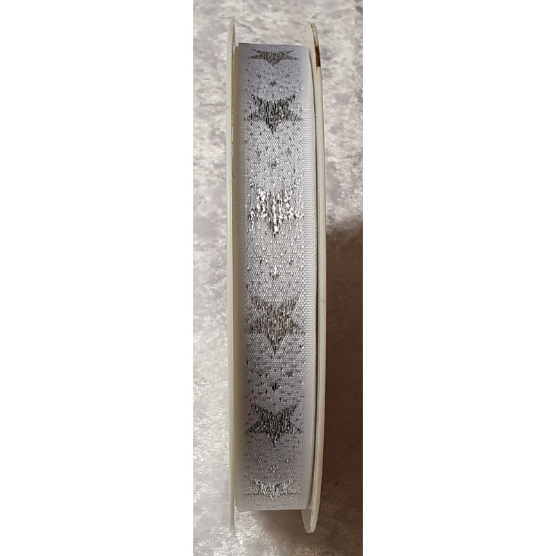 Deko Band Sterne weiss/silber