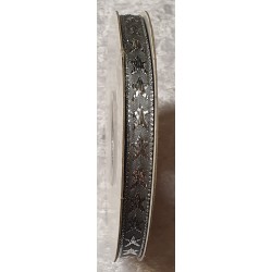 Deko Band Sterne grau/silber