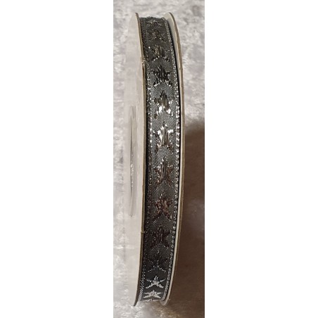Deko Band Sterne grau/silber