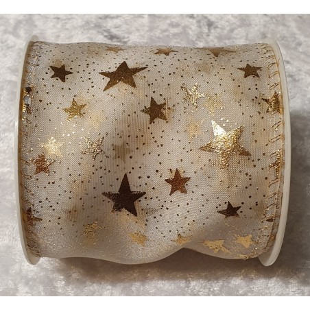 Deko Band Sterne gold