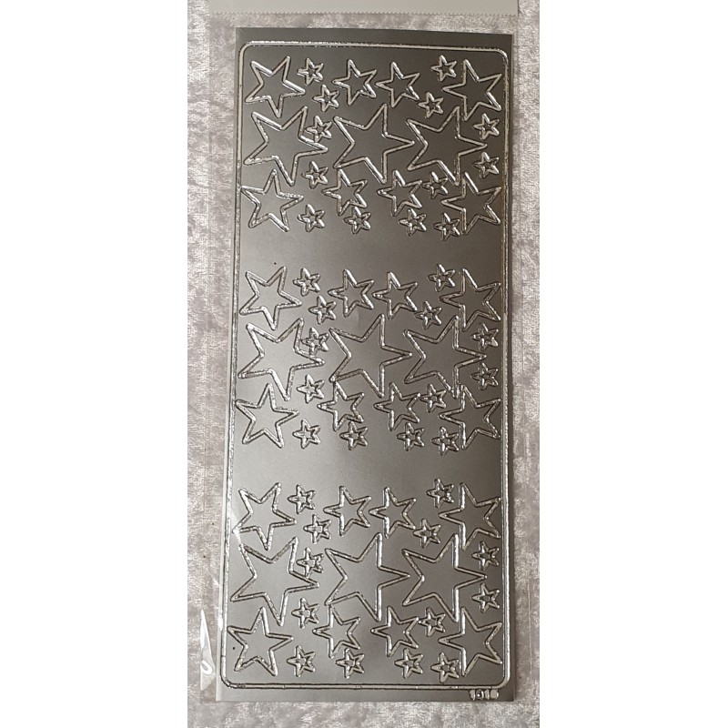 Sticker Sterne silber